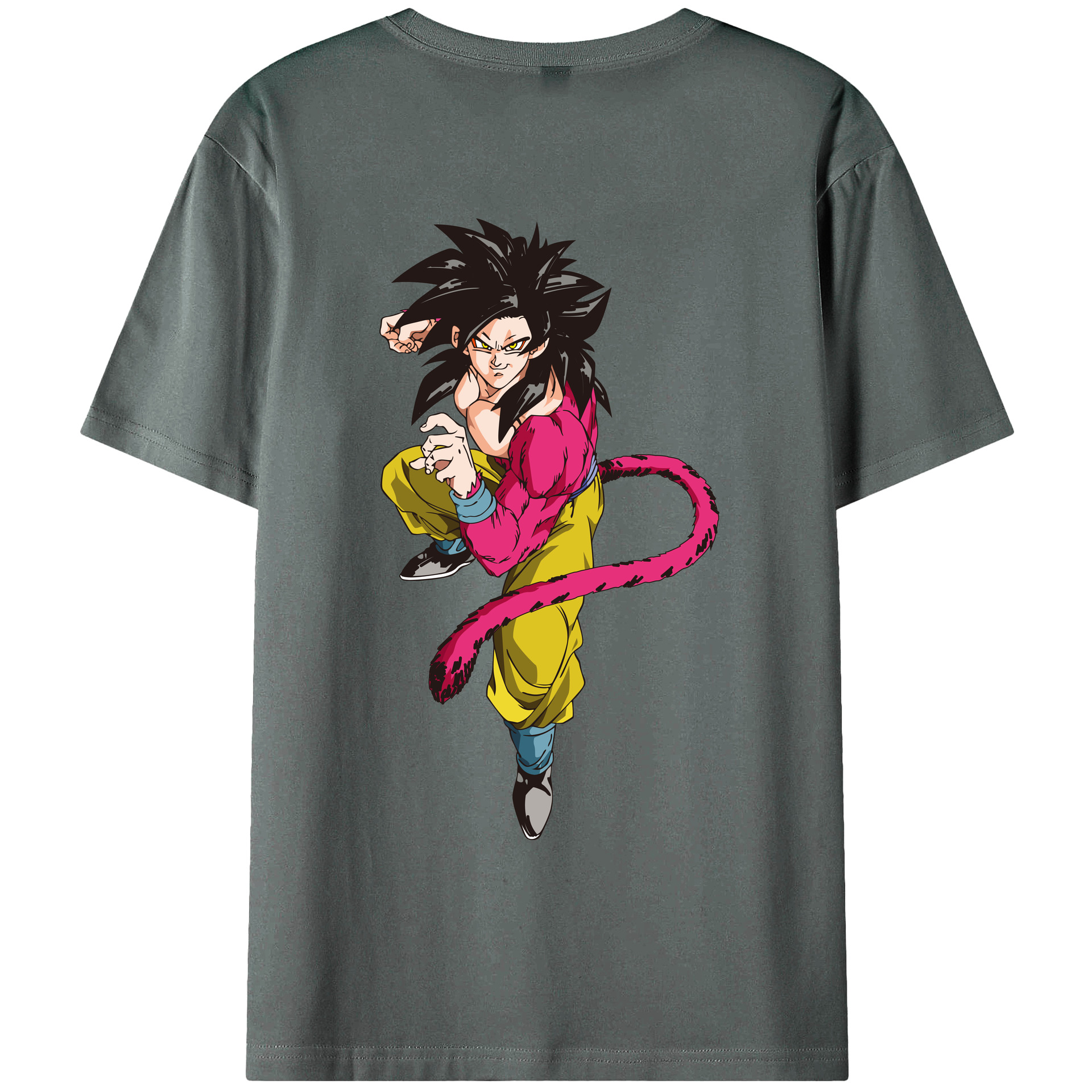 （画像用） ドラゴンボール 孫悟空（そん ごくう）Son Goku カカロット DRAGON BALL Kakarotto 綿100％ メンズ半袖Tシャツ（バックプリント） 通気性